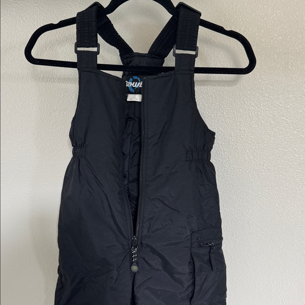 Stylish Black Kids One Piece Ski bib overalls